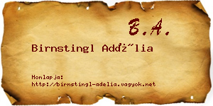 Birnstingl Adélia névjegykártya